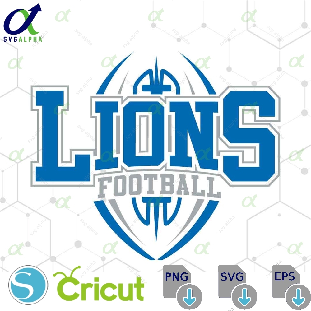 Lions Football Svg Png Football Svg Sports Svg Football Shirt Lions Mascot Svg Lions Cheer Svg Sublimation Designs